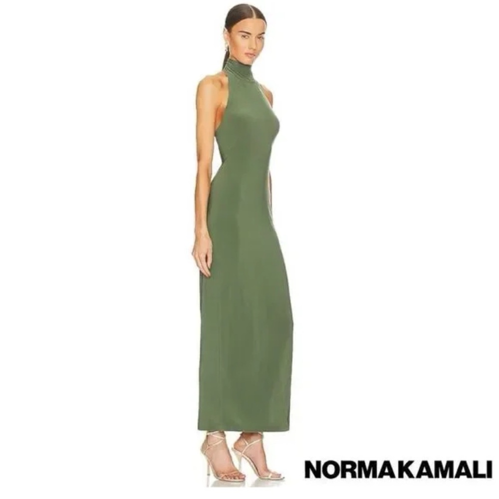 Norma Kamali Halter Turtle Neck Gown - Picture 2 of 5
